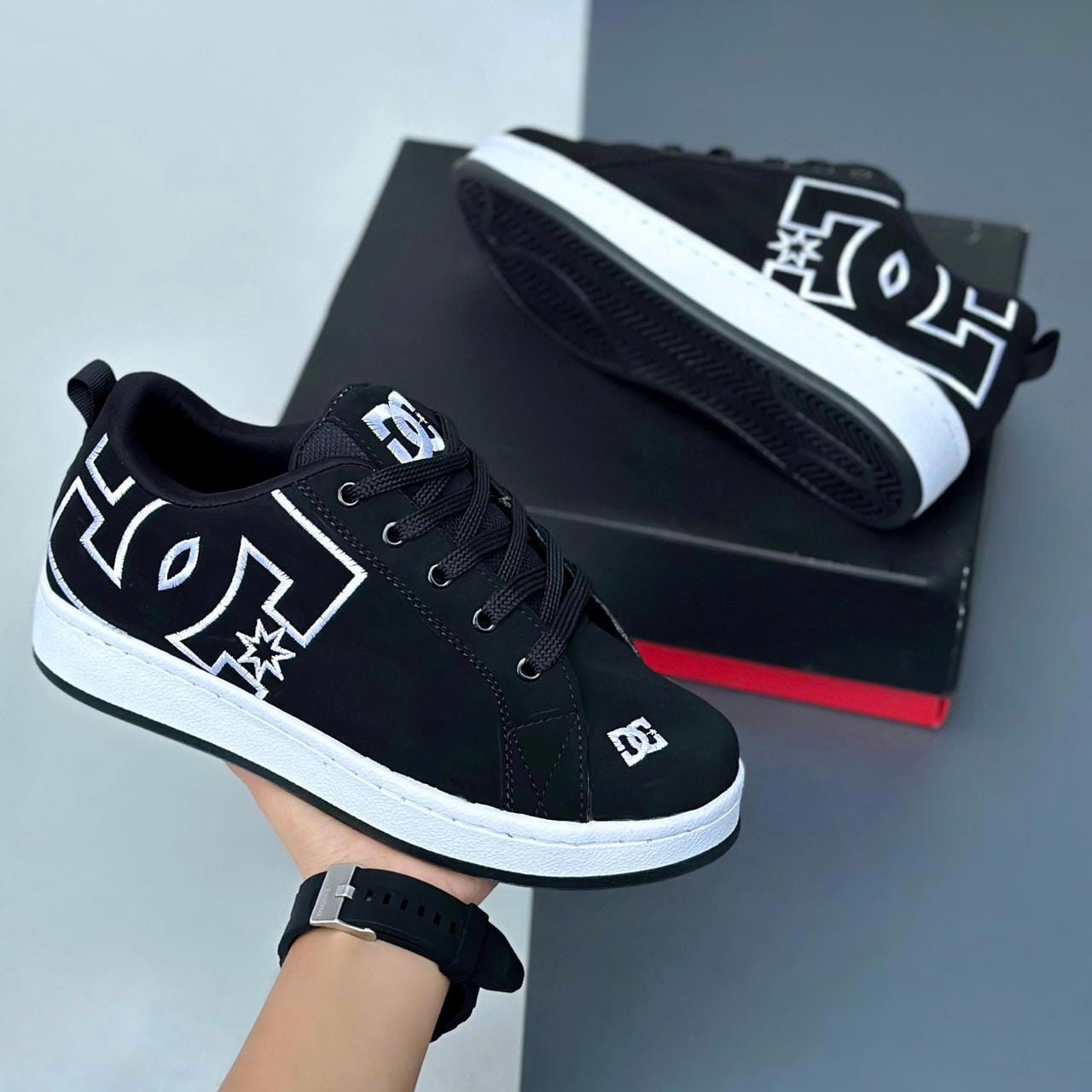 Tenis DC Shoes Negro Blanco